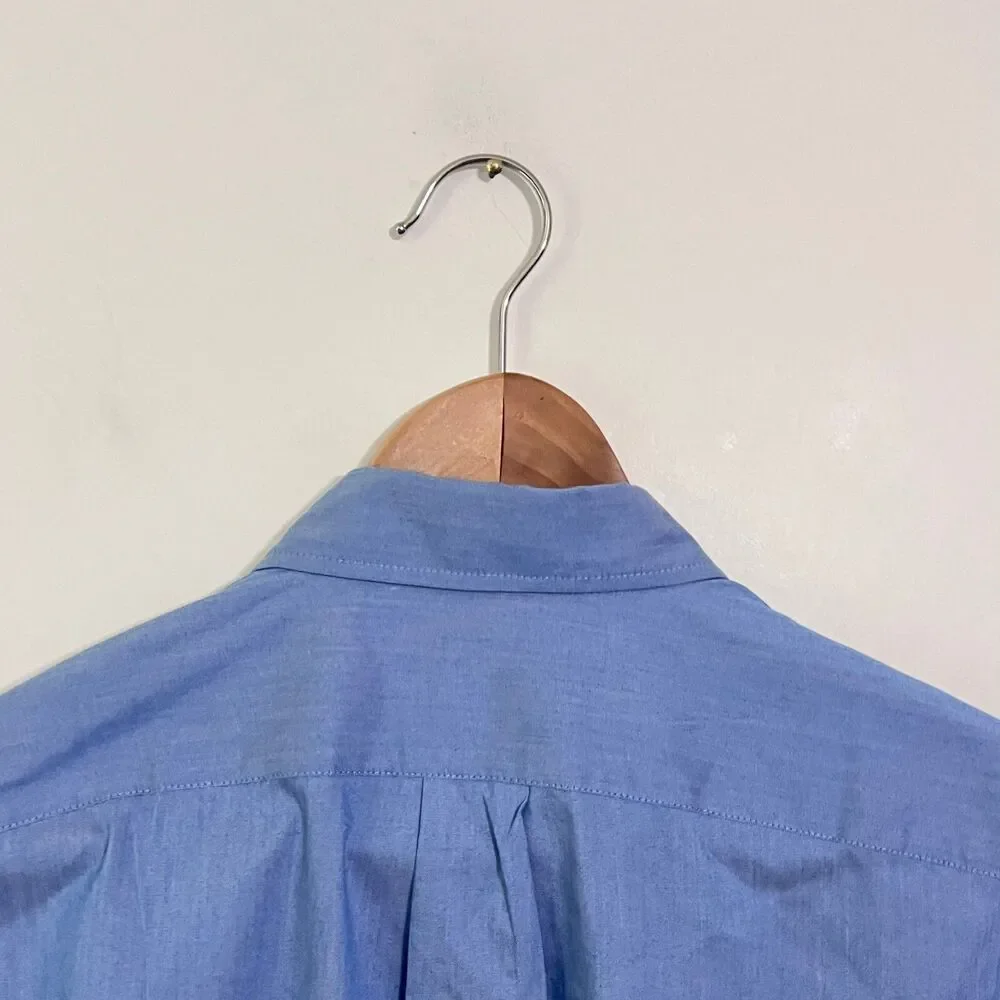 Jcrew Mens Shirt Size S Lightweight Blue Performance Stretch Classic Long Sleeve